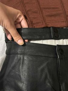 leather skirt with built in shorts