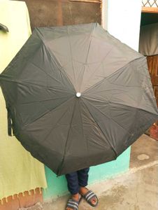Black Foldable Large Size Umbrella |Strong And Dur