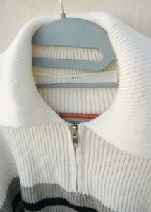 Striped Cropped Knit Sweater