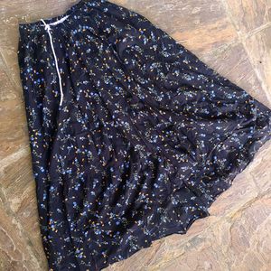 Floral Korean Maxi Skirt🖤
