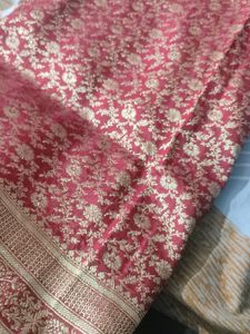 ♥️Saree With Heavy Work In Red Colour ♥️♥️