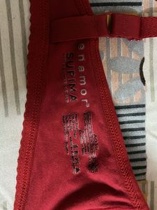 Red paded bra