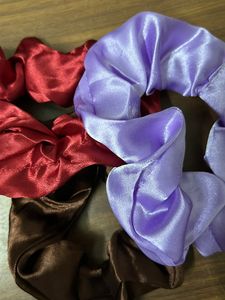 Three Different Colour Scrunchies