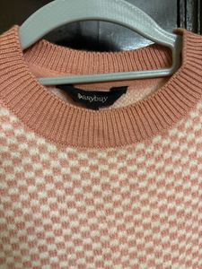 Cute Pink Checkered Sweater