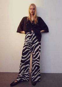 H&amp;M Zebra Print Flare Trouser Pants