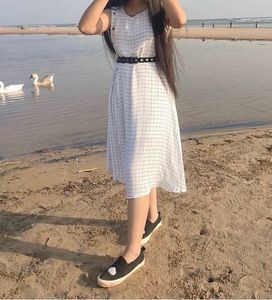 ZOLA White Checkered Dress