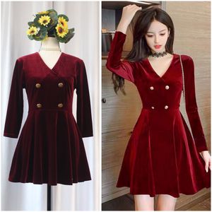 🎉🎉SALE🎉🎉 Korean Velvet Dress
