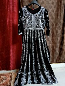 Chikankari A Line Kurti