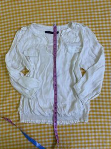 Zara Off white  Long Sleeve Top Fits S-M