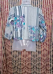 Floral print cotton shirt