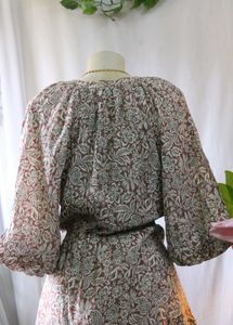 Mango Floral Print Mini Dress