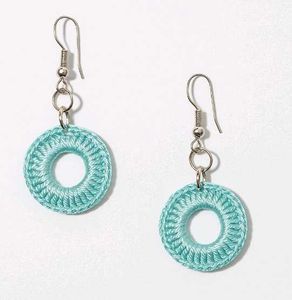 Aqua Blue Hoop Earrings – Lightweight &amp; Elegant