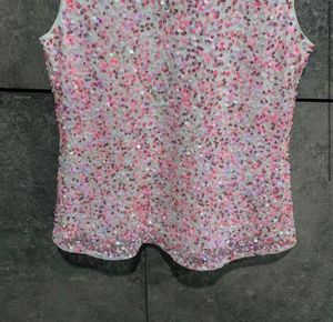 Forever New Low back sequinned top