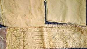 Lime Yellow Dress Meterial For Haldi