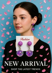 Women Fashion Earing Purple Colour