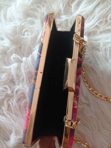 Floral Clutch with Chain