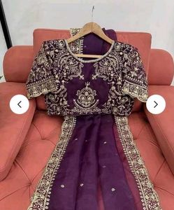 New Wine Shade Saree With Designer Blouse Piece