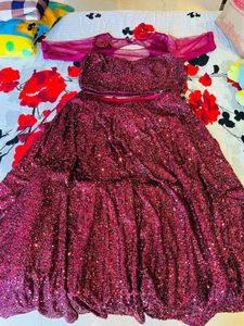 Maroon Red lehenga With chunni