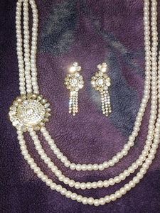 Royal Pearl Necklace &amp; Earring Set