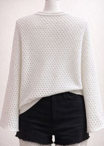 beige Knit Long Sleeve Top