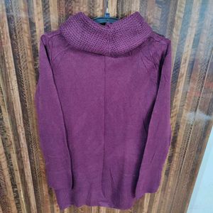H&amp;M Solid Turtleneck Pullover - Chest 34