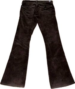 Vintage Brown Velvet Flare Jeans