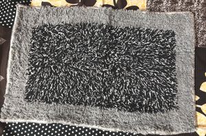 Black & Gray Shag Rug