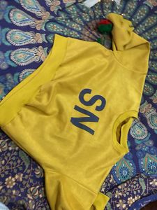 Mustard Cropped Sweatshirt