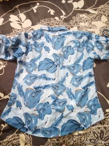 Blue Patterned Shirt