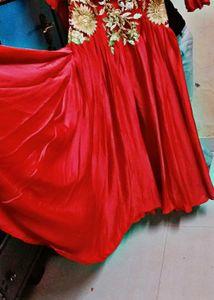 Embroidered Red Fabric