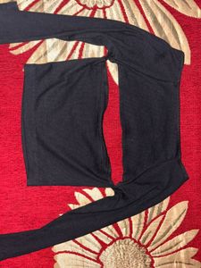 Chic Black Cut-Out Long Sleeve Top