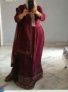 Maroon gown