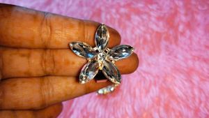 Pearl &amp; Crystal Adjustable Rings