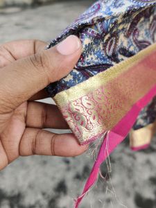 Beautiful Festive Silk Sari Lavender Colour