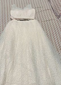 beautiful white lehnga