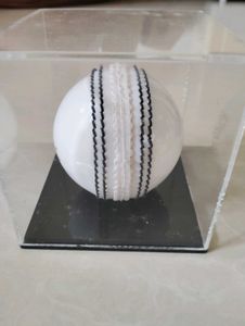 Signed Cricket Ball in Display Case