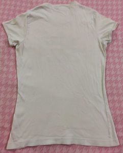 White Tee with Tile Design