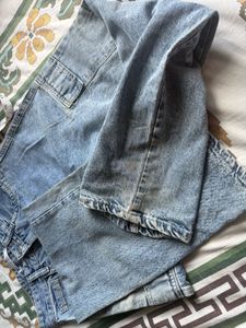 Light Wash Cargo Jeans