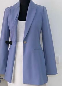 ZARA Blue Blazer Dress Coat