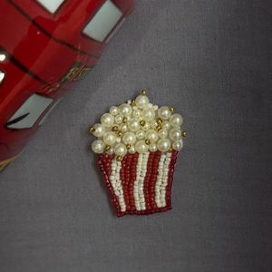 Handmade Beaded Popcorn Patch 🍿