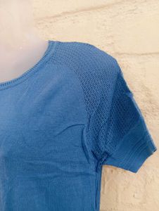 Blue Zara Knit Top