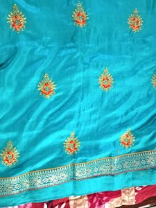 Sea Green/Cyan Colour Saree