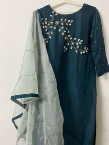 Elegant Teal Complete 3 Piece Suit Set