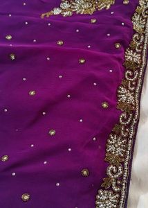 Purple Party Saree