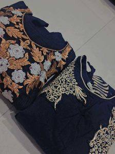 Embroidered ethnic gowns set of 2