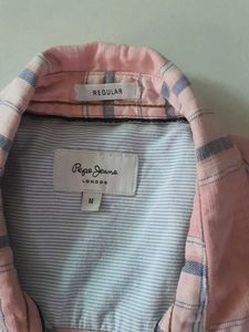Pink Plaid Long Sleeve Button-Down