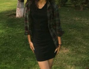 Black Dress w/ Sequin Collar