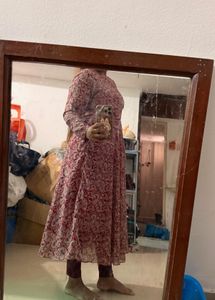 anarkali gown with duppta