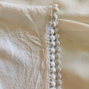 White Rayon Off-shoulder Top