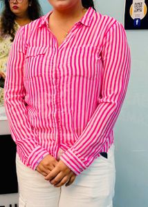 Pink &amp; White Shirt